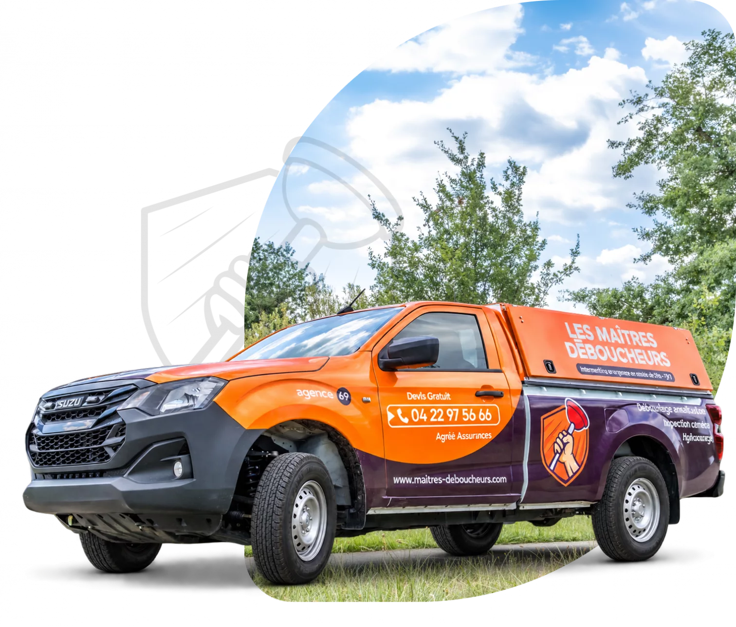 Camion d'intervention des Maîtres Déboucheurs