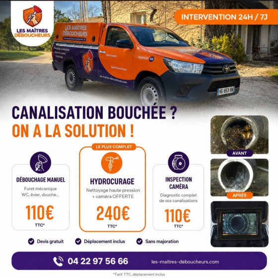 Combien coûte un débouchage ? Tarifs 2026 complets